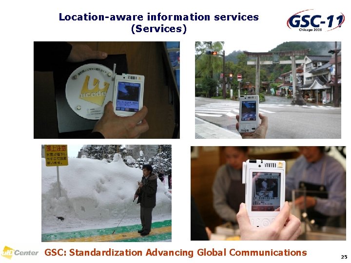 Location-aware information services (Services) GSC: Standardization Advancing Global Communications 25 