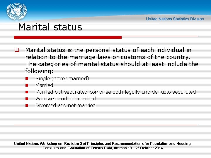 Marital status q Marital status is the personal status of each individual in relation