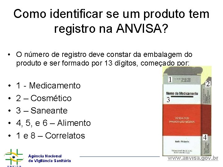 Como identificar se um produto tem registro na ANVISA? • O número de registro