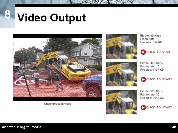 8 Video Output Chapter 8: Digital Media 45 8 Video Output Chapter 8: Digital Media 45
