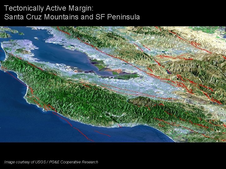 Tectonically Active Margin: Santa Cruz Mountains and SF Peninsula Image courtesy of USGS / Tectonically Active Margin: Santa Cruz Mountains and SF Peninsula Image courtesy of USGS /