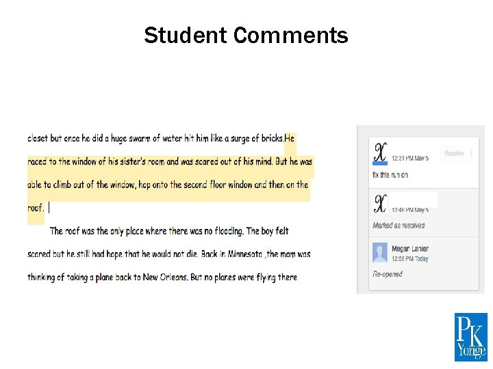 Student Comments 