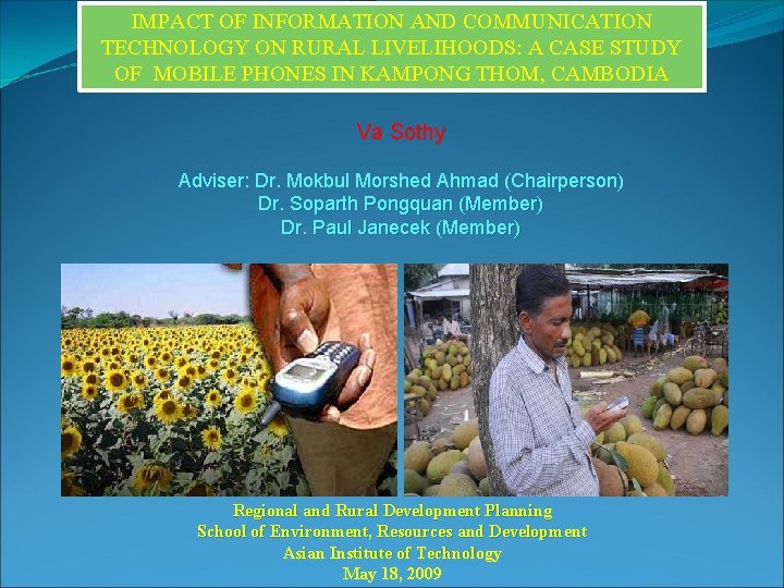 IMPACT OF INFORMATION AND COMMUNICATION TECHNOLOGY ON RURAL
