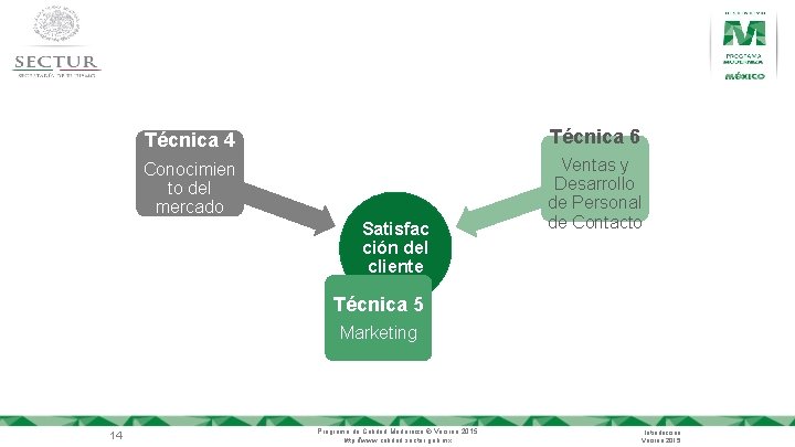 Técnica 4 Técnica 6 Conocimien to del mercado Ventas y Desarrollo de Personal de