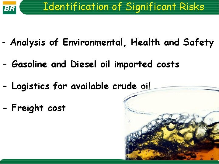Identification of Significant Risks - Analysis of Environmental, Health and Safety - Gasoline and