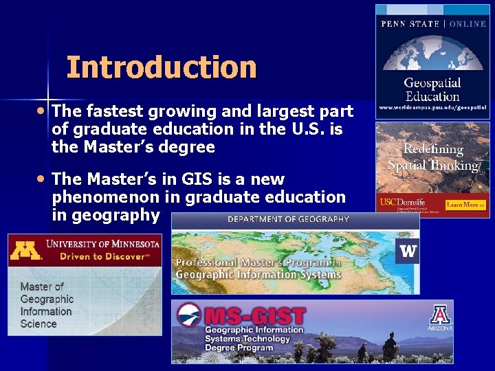 Introduction • The fastest growing and largest part of graduate education in the U. Introduction • The fastest growing and largest part of graduate education in the U.