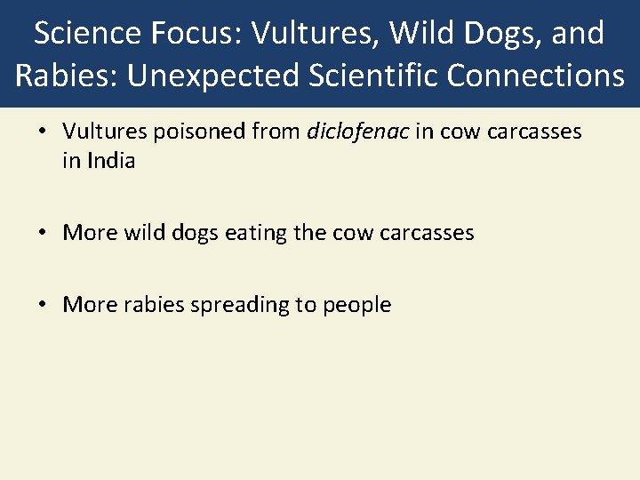 Science Focus: Vultures, Wild Dogs, and Rabies: Unexpected Scientific Connections • Vultures poisoned from