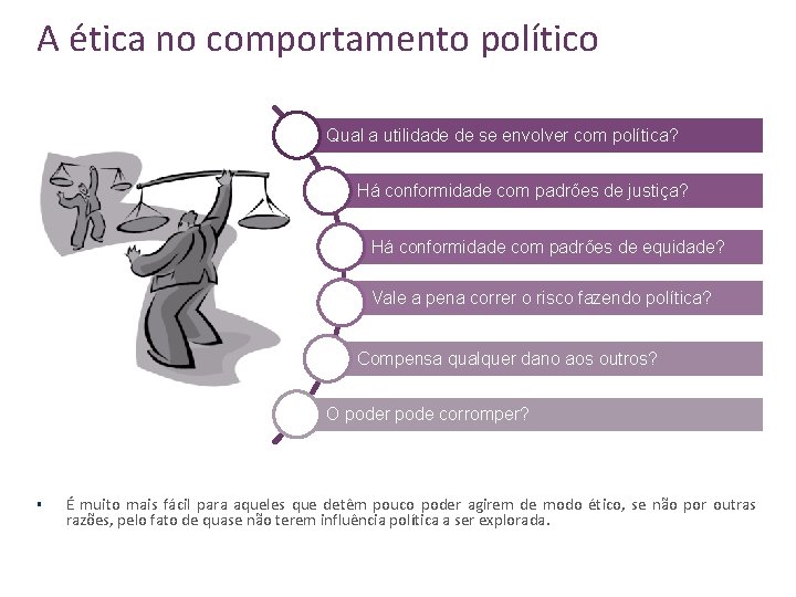 A ética no comportamento político Qual a utilidade de se envolver com política? Há