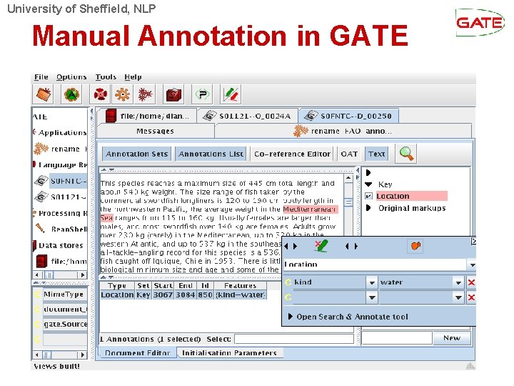 University of Sheffield, NLP Manual Annotation in GATE 