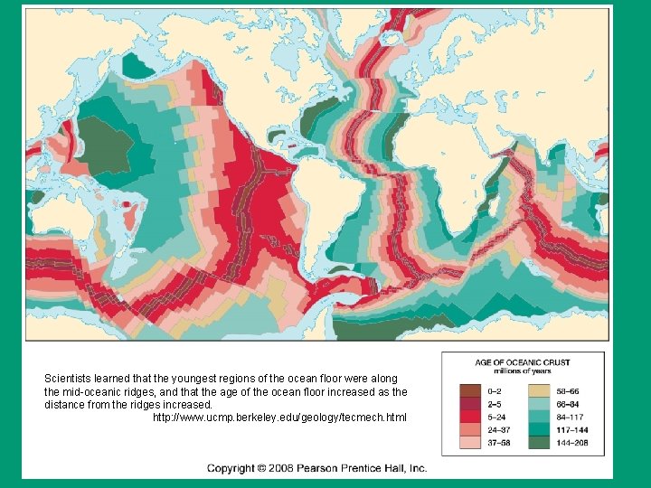 14_09. JPG Scientists learned that the youngest regions of the ocean floor were along