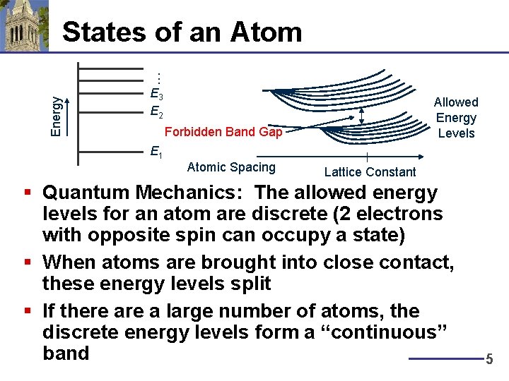 Energy States of an Atom. . . E 3 E 2 Allowed Energy Levels Energy States of an Atom. . . E 3 E 2 Allowed Energy Levels