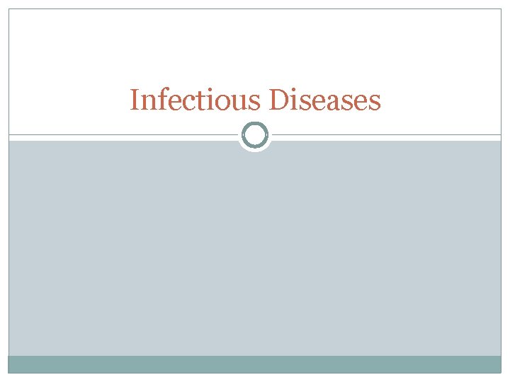 Infectious Diseases 