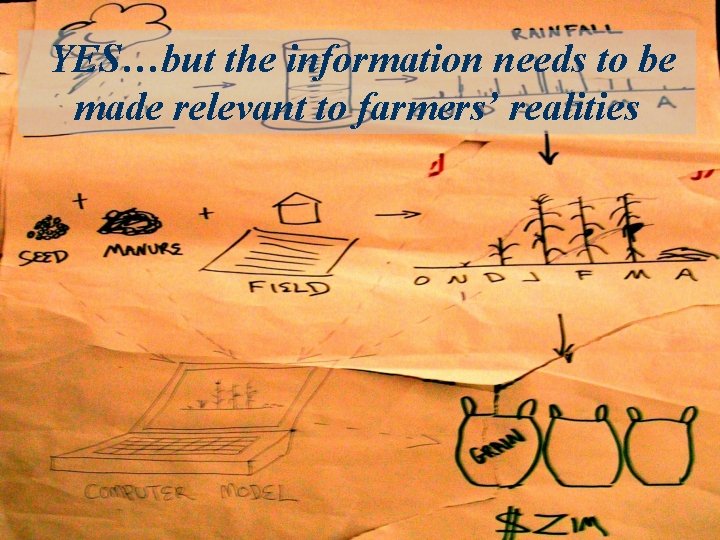 YES…but the information needs to be made relevant to farmers’ realities 