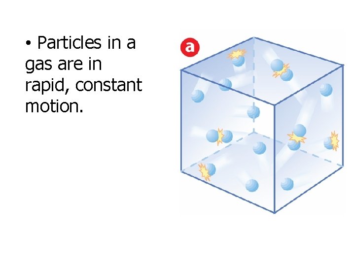  • Particles in a gas are in rapid, constant motion. 