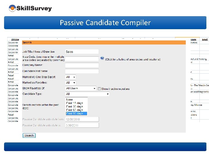 Passive Candidate Compiler 
