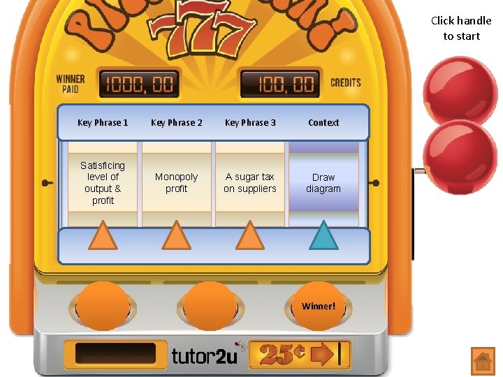 Click handle to start Key Phrase 1 0 Key Phrase 2 0 Key Phrase