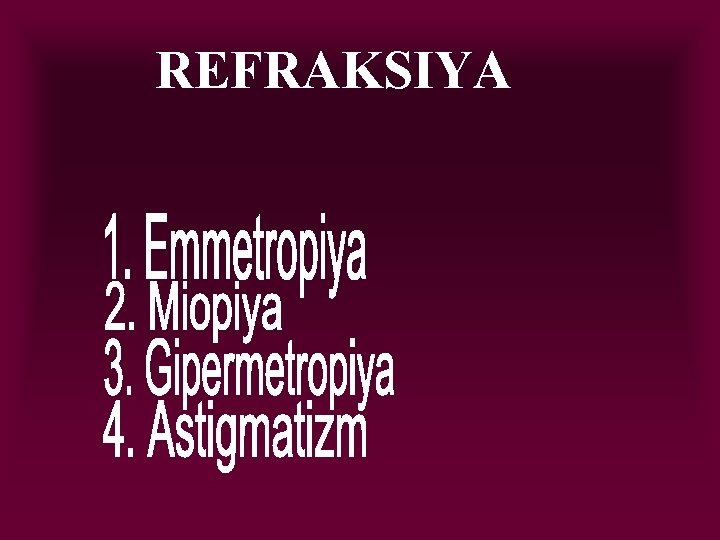 REFRAKSIYA 