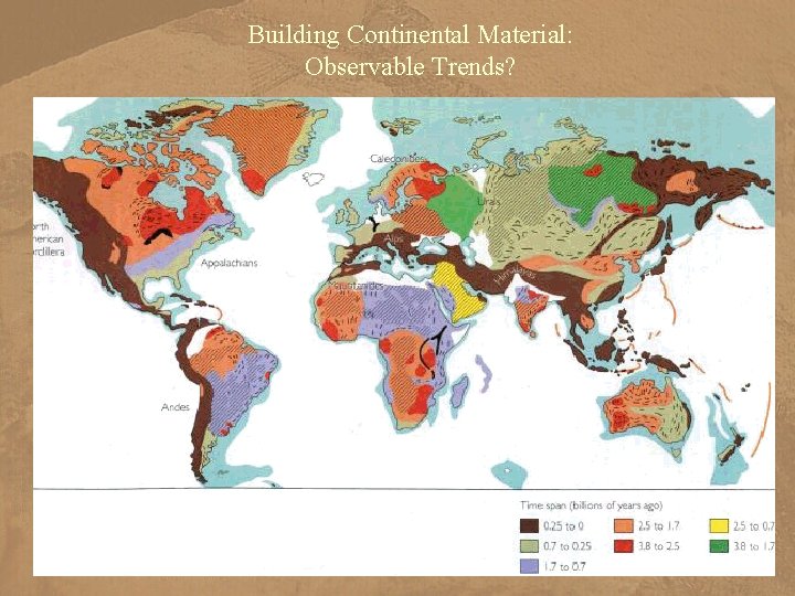 Building Continental Material: Observable Trends? 