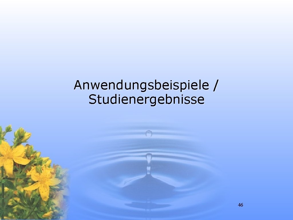 Anwendungsbeispiele / Studienergebnisse 46 