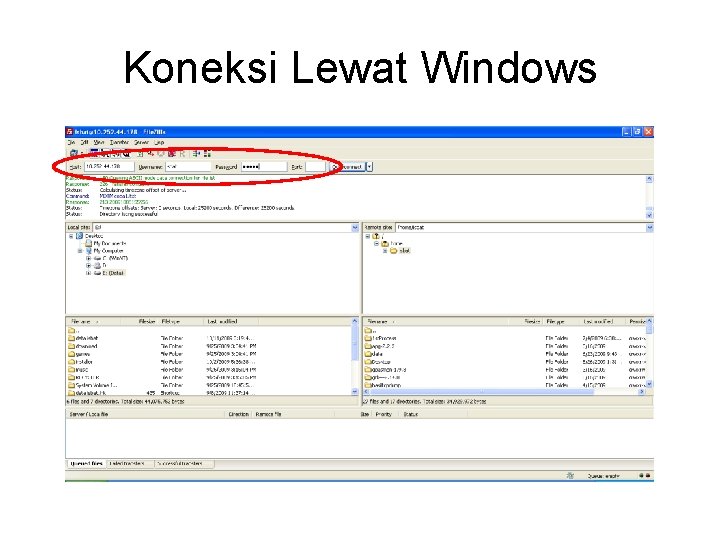 Koneksi Lewat Windows 