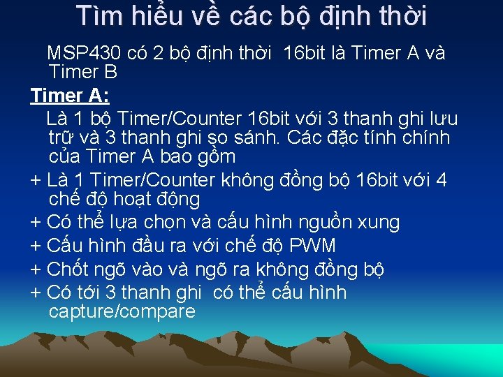 Tìm hiểu về các bộ định thời MSP 430 có 2 bộ định thời