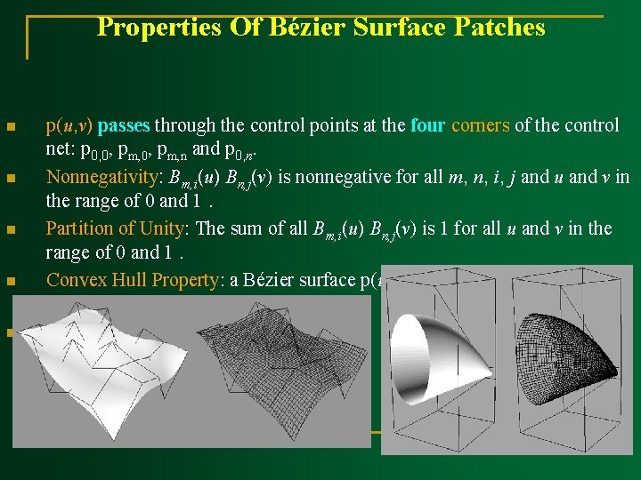 Surface Modeling Parametric Surfaces Dr S M Malaek