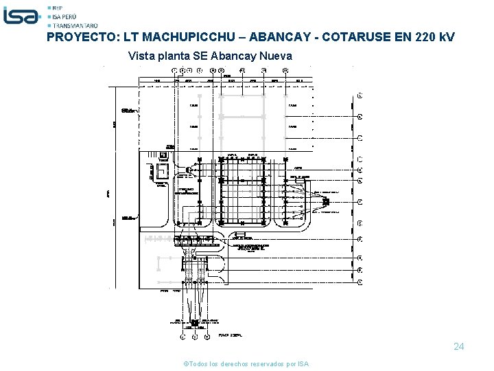 PROYECTO: LT MACHUPICCHU – ABANCAY - COTARUSE EN 220 k. V Vista planta SE
