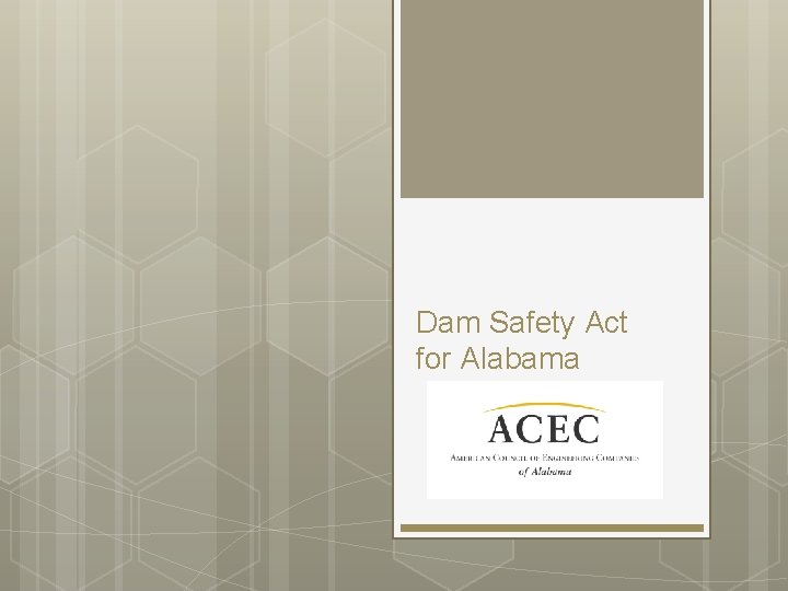 Dam Safety Act for Alabama 