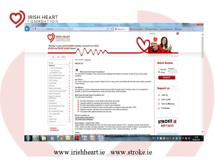 www. irishheart. ie www. stroke. ie 