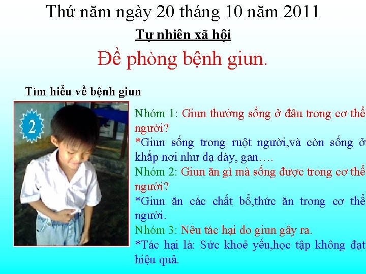 Thứ năm ngày 20 tháng 10 năm 2011 Tự nhiên xã hội Đề phòng