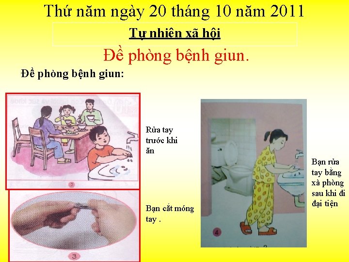 Thứ năm ngày 20 tháng 10 năm 2011 Tự nhiên xã hội Đề phòng