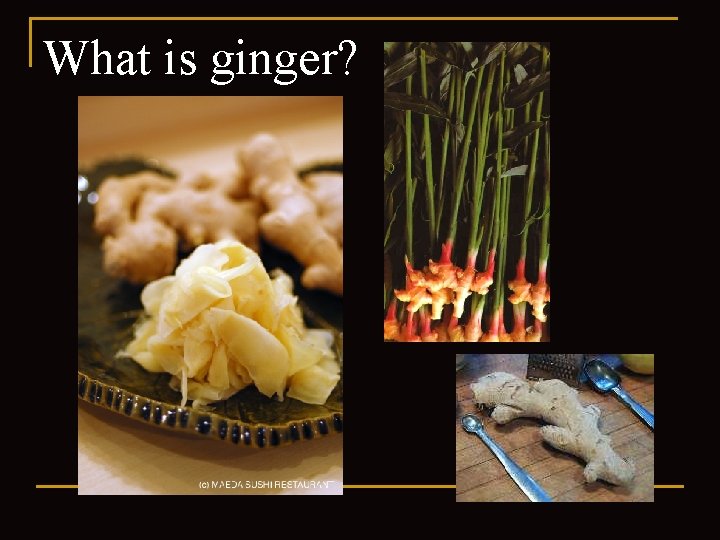 What is ginger? 