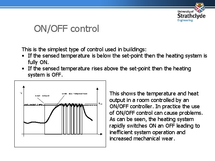 ON/OFF control This is the simplest type of control used in buildings: • If