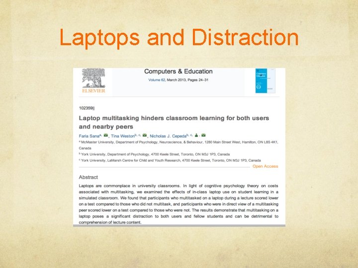 Laptops and Distraction 