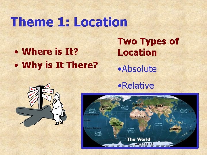 Theme 1: Location • Where is It? • Why is It There? Two Types