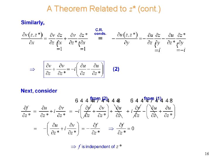 A Theorem Related to z* (cont. ) 16 