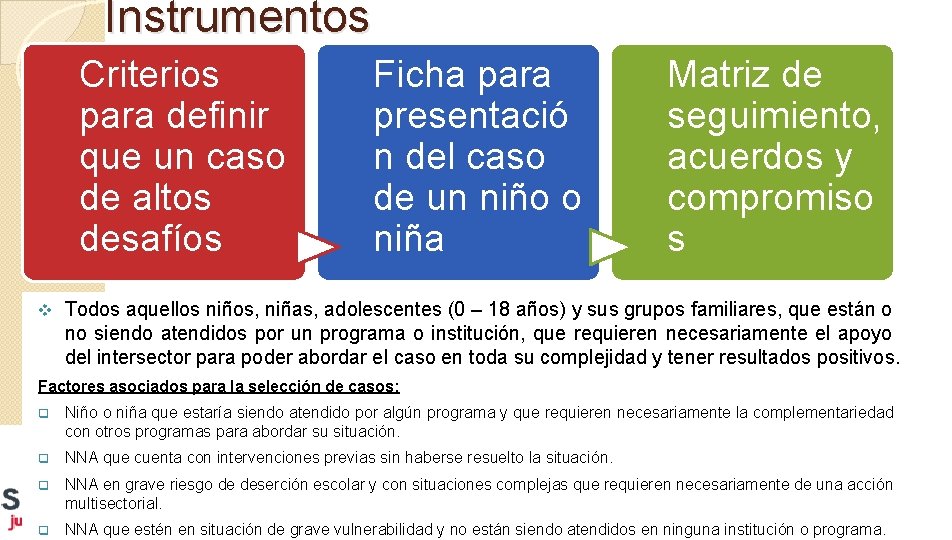 Instrumentos Criterios para definir que un caso de altos desafíos v Ficha para presentació
