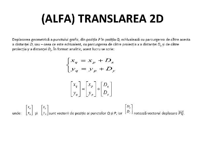 (ALFA) TRANSLAREA 2 D • 