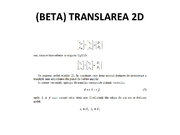 (BETA) TRANSLAREA 2 D 