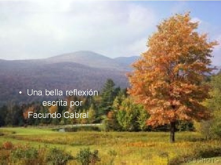  • Una bella reflexión escrita por Facundo Cabral 