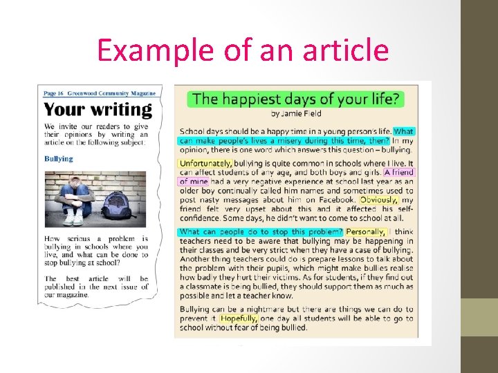 Example of an article 