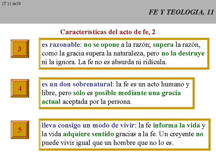 IT 11 de 50 FE Y TEOLOGIA, 11 Características del acto de fe, 2