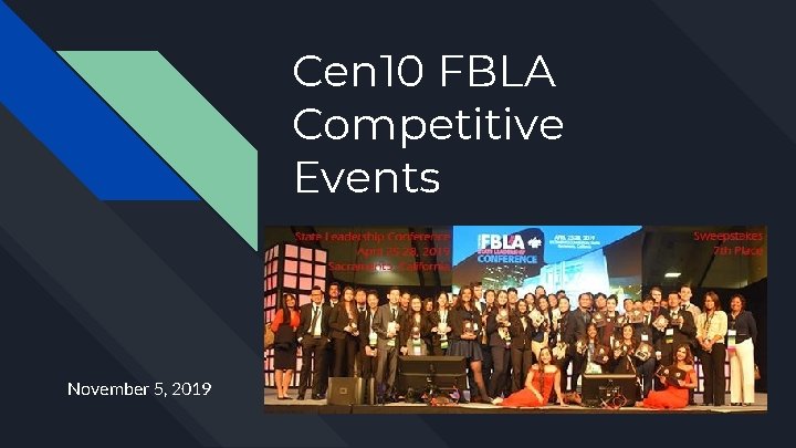 Cen 10 FBLA Competitive Events November 5, 2019 