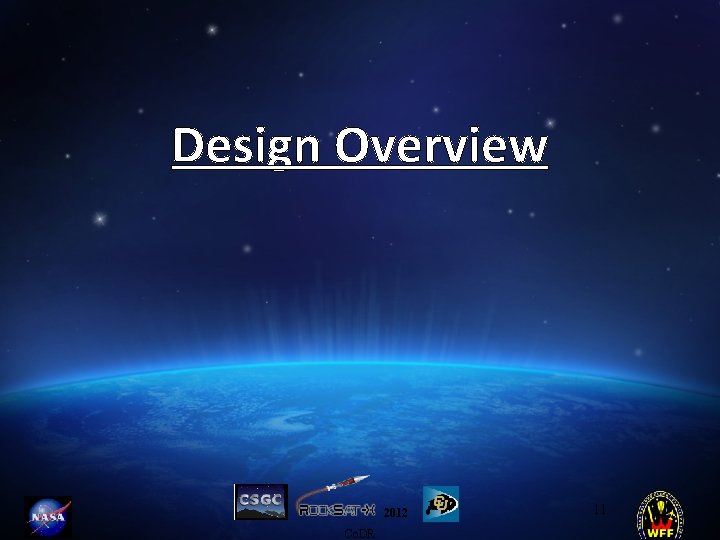 Design Overview 2012 Co. DR 11 Design Overview 2012 Co. DR 11