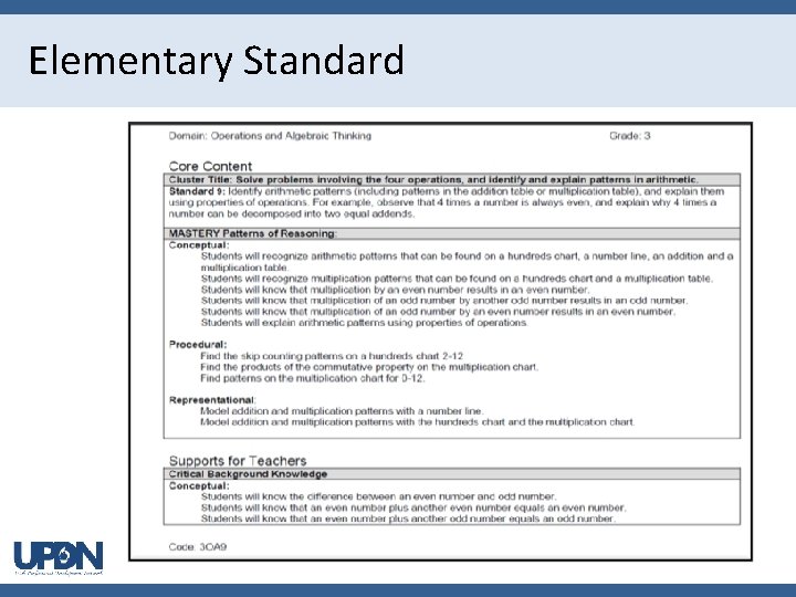 Elementary Standard 