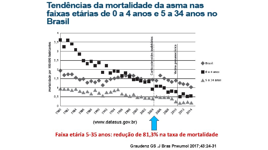 (www. datasus. gov. br) Faixa etária 5 -35 anos: redução de 81, 3% na