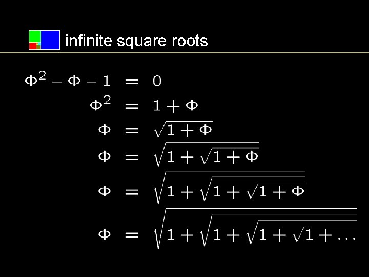 infinite square roots 