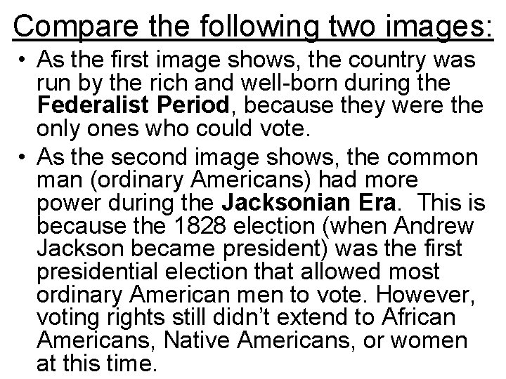 Compare the following two images: • As the first image shows, the country was Compare the following two images: • As the first image shows, the country was