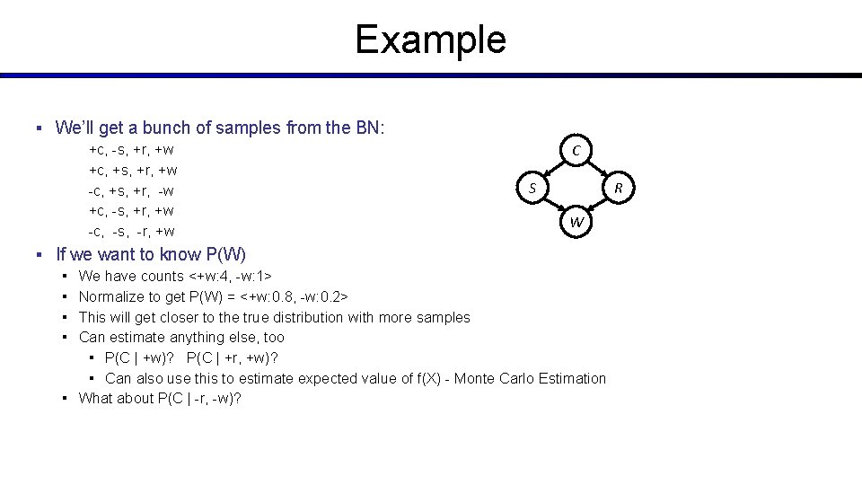 Cs 1 Artificial Intelligence Bayes Nets Sampling Instructor