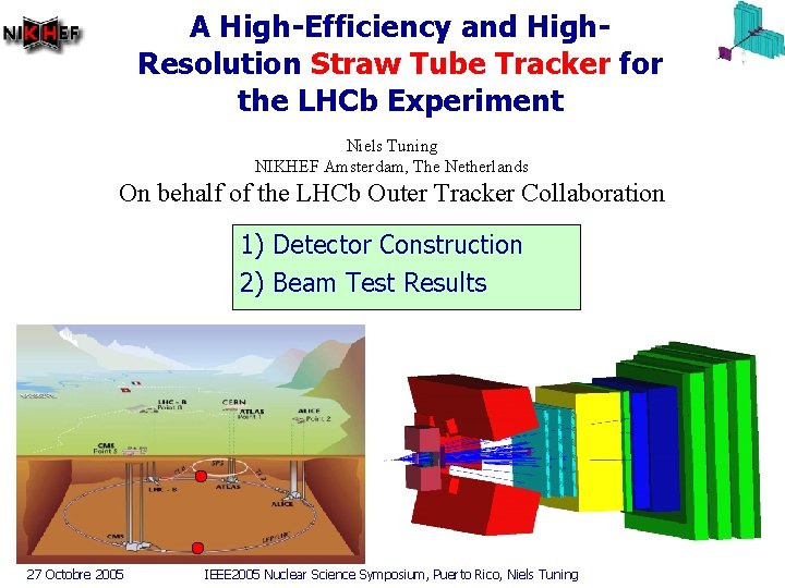 A High-Efficiency and High. Resolution Straw Tube Tracker for the LHCb Experiment Niels Tuning